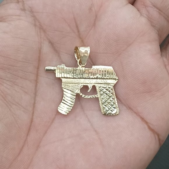 10kt real gold gun pendant Jewelry
